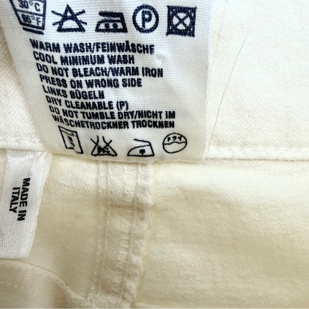 Vintage Escada Sport High Rise Tapered Leg Cream Ivory White Jeans Gold - Picture 9 of 13
